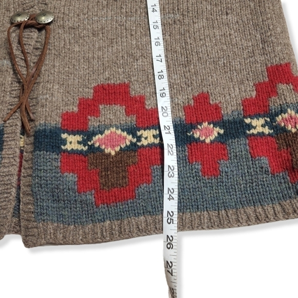Vintage Lauren Ralph Lauren Knit Alpaca Wool Aztec Vest - Picture 13 of 13